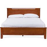 Demitasse Twin Bed in Brown Wood